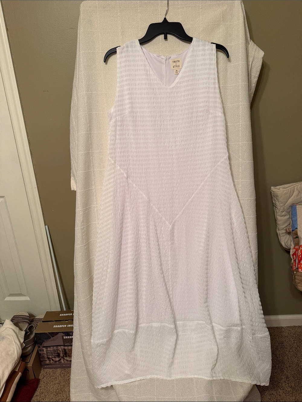 Truth + Style White Textured Maxi Dress